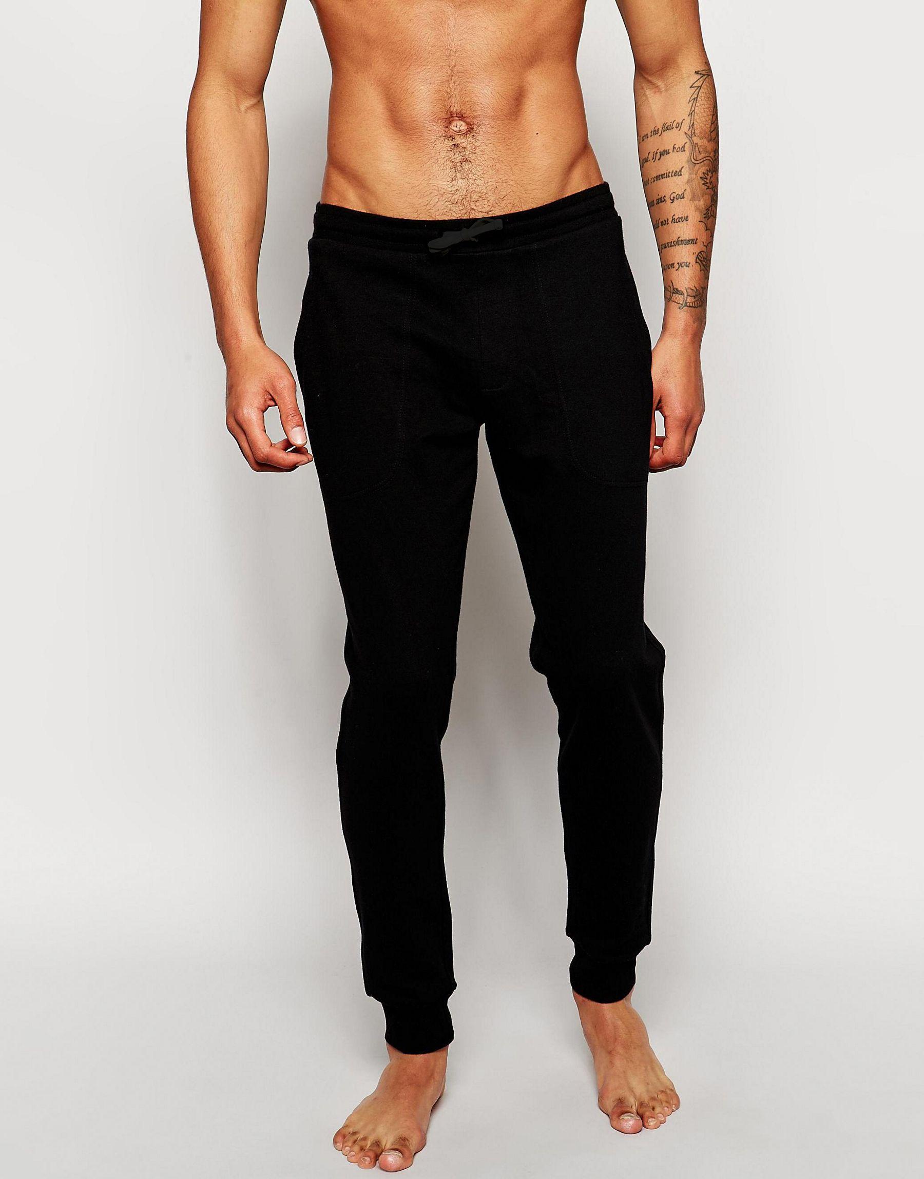 Asos Loungewear Skinny Joggers in Black for Men Lyst
