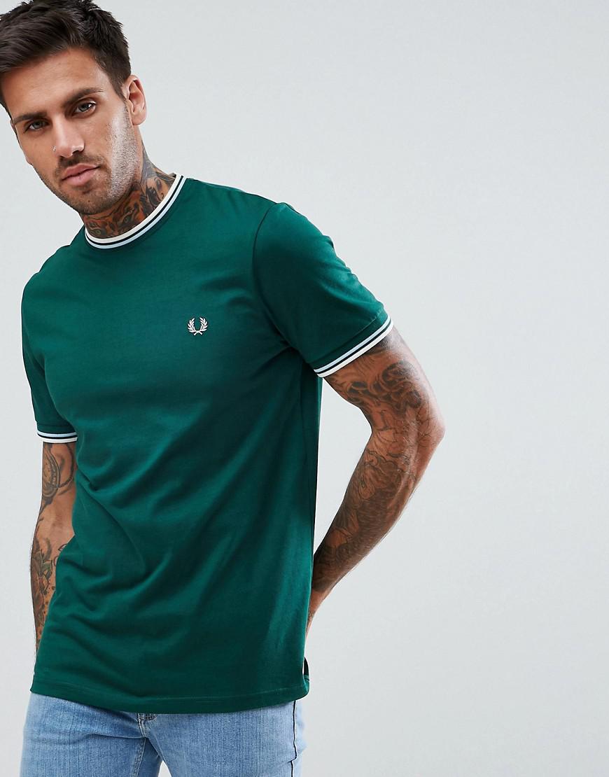 Fred Perry Twin Tipped T-shirt in Green for Men | Lyst