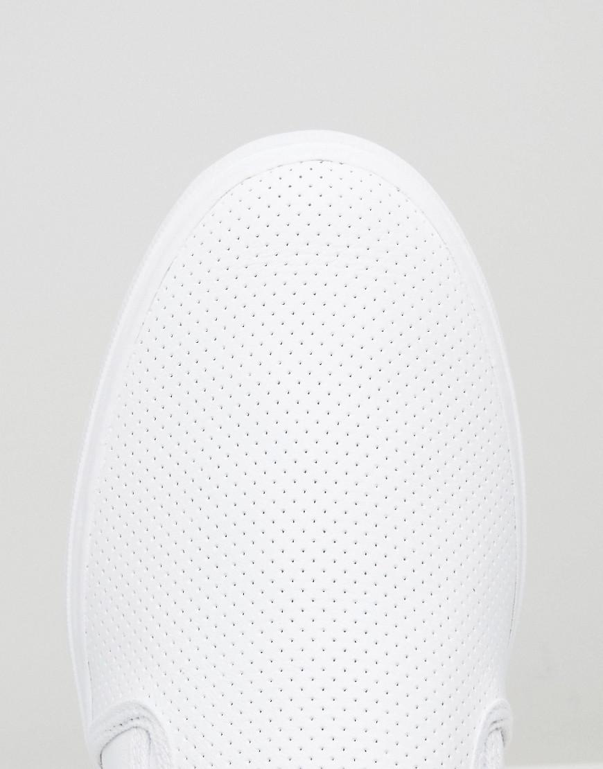 Lacoste gazon leather slip on sales