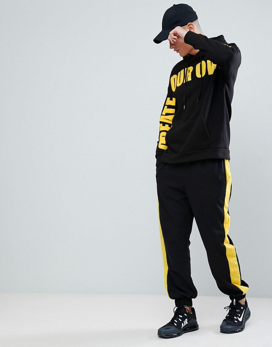 bershka no item slogan oversized jogger
