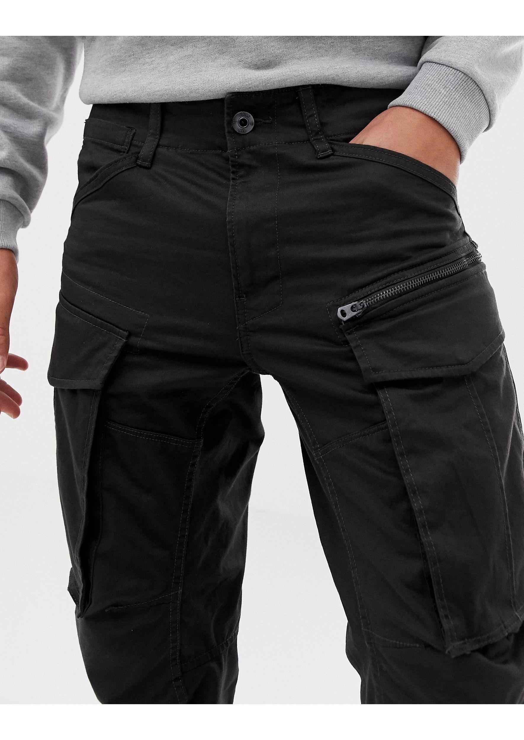 Rovic - pantaloni cargo affusolati 3d con zip neri da Uomo di G-Star RAW in  Nero | Lyst