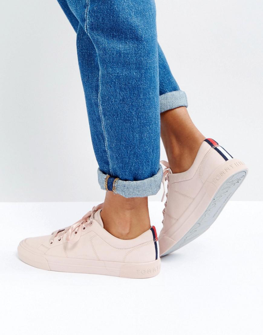 Tommy Hilfiger Canvas Sneaker With Ribbon Lace Detail in