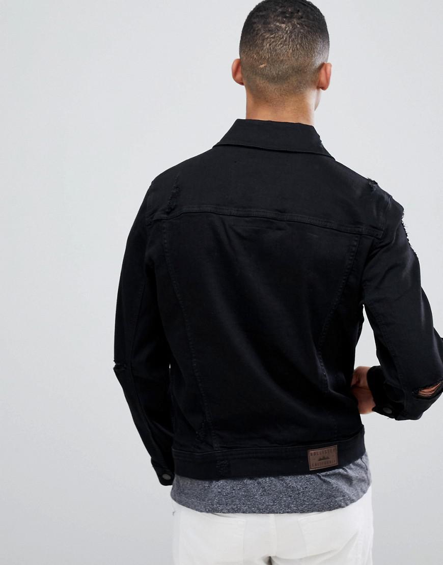 hollister black jean jacket