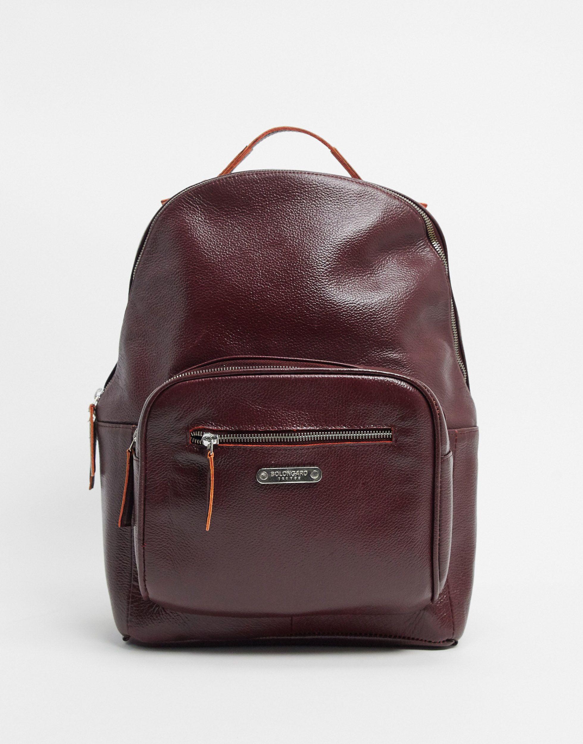 Bolongaro Trevor Leather Grain Backpack 
