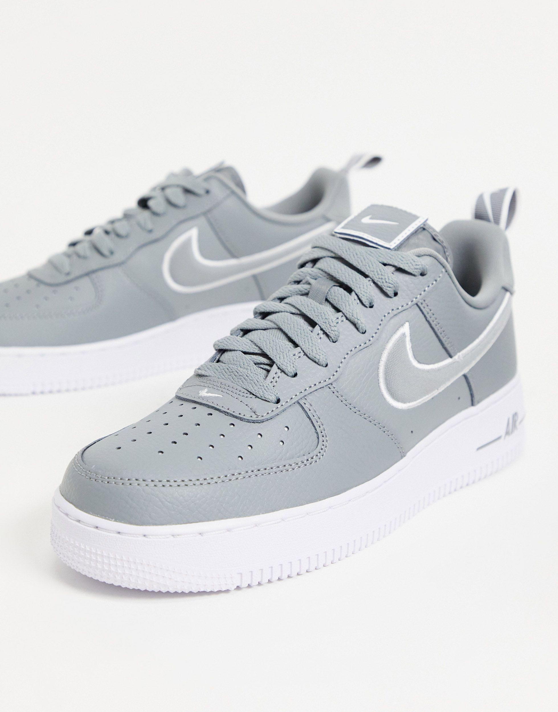 Nike Air Force 1 '07 Tm Trainers in Grey for Men | Lyst UK