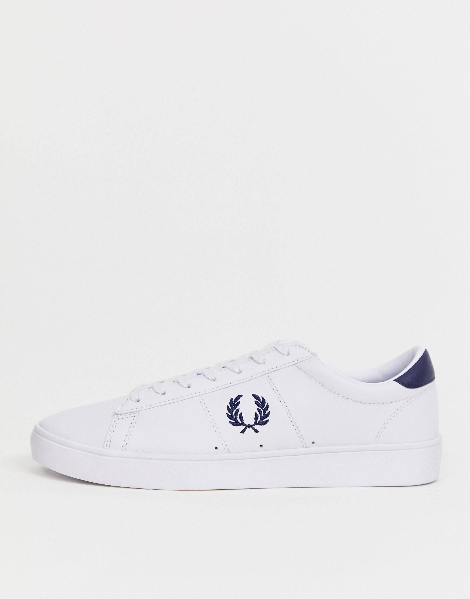 Fred Perry Spencer Leather Trainers in White for Men - Lyst