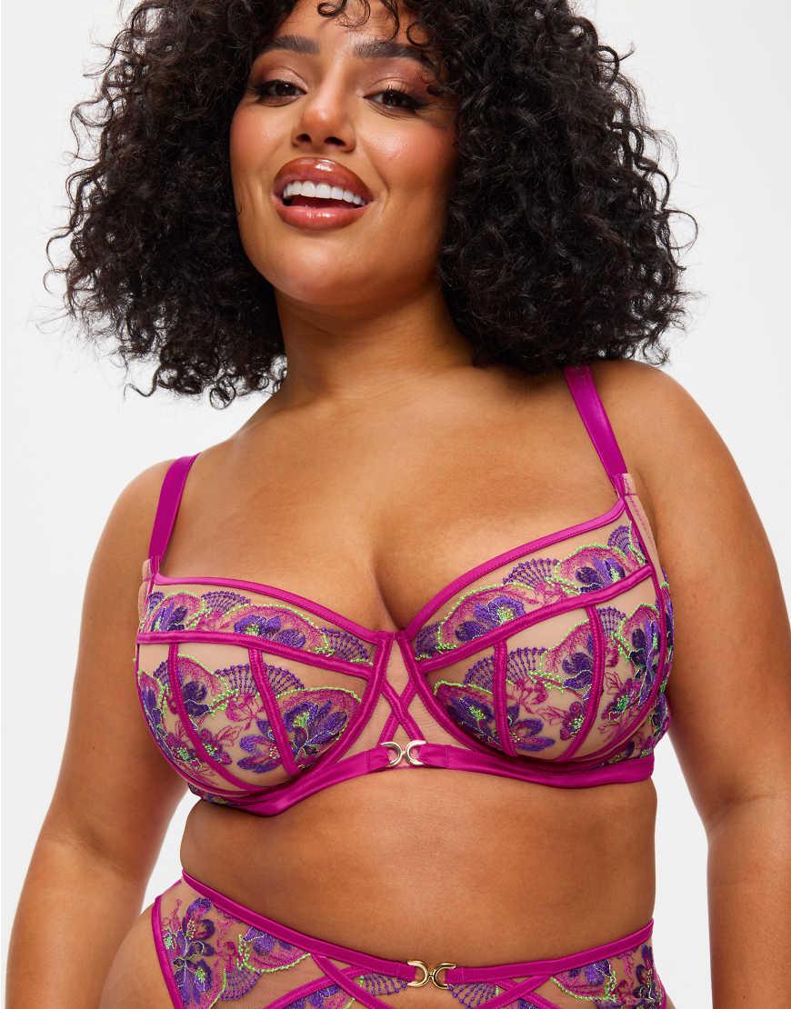 Ann Summers Passion Fuller Bust Non Padded Balcony Bra in Pink 