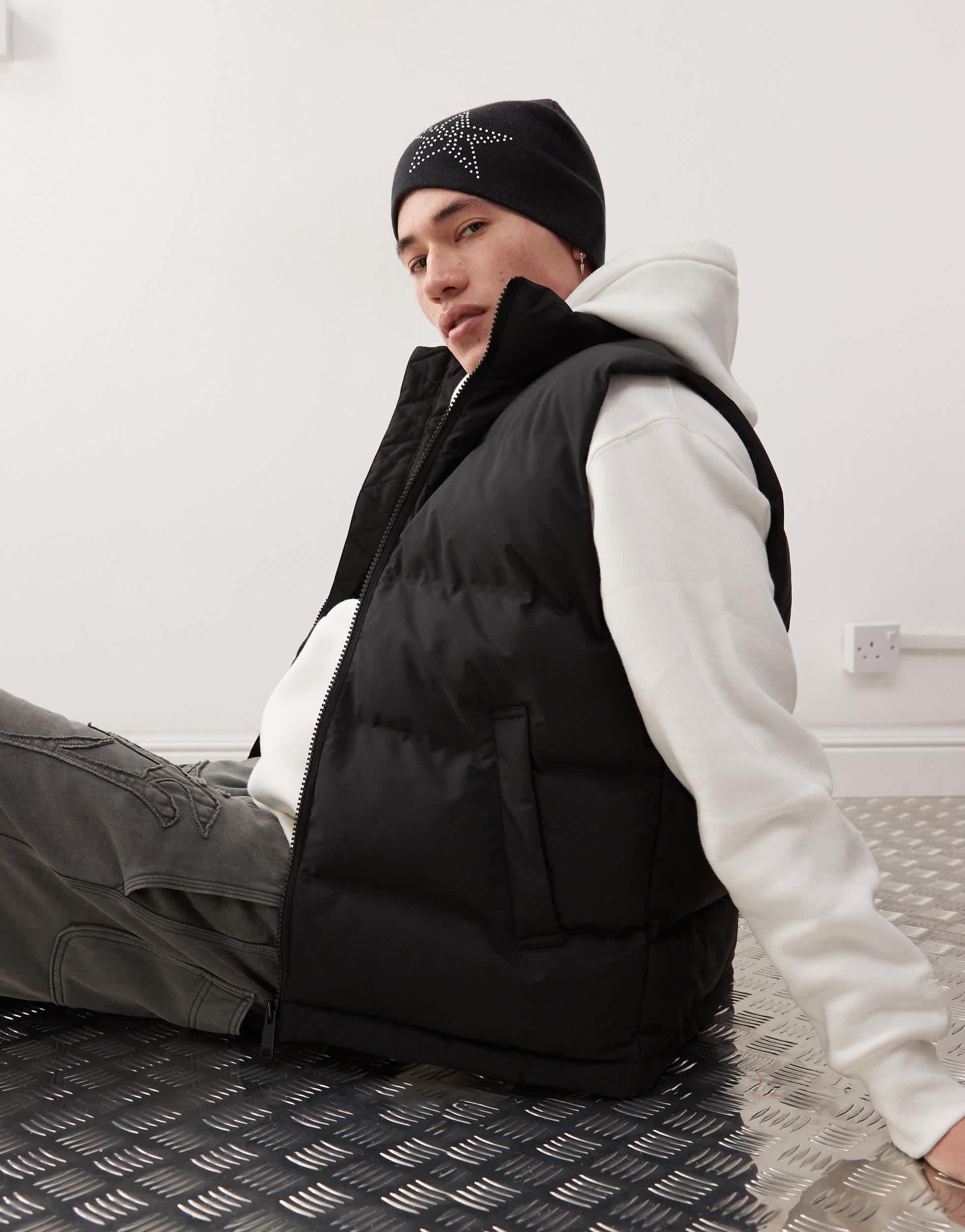 Weekday Kip Puffer Gilet in Black for Men | Lyst