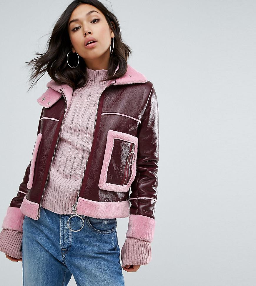 boohoo vinyl jacket