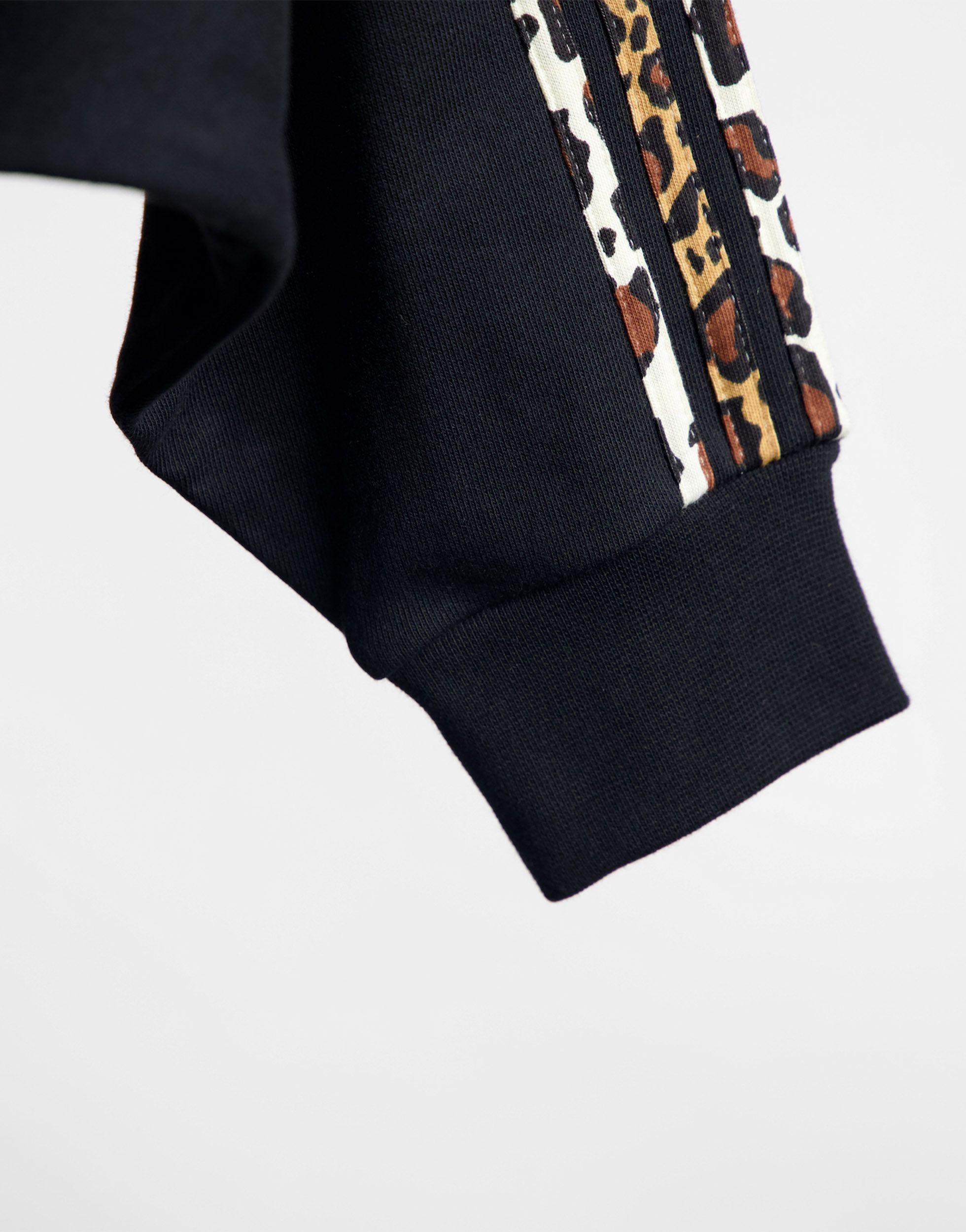 adidas Originals – leopard luxe – oversize-sweatshirt in Schwarz | Lyst DE