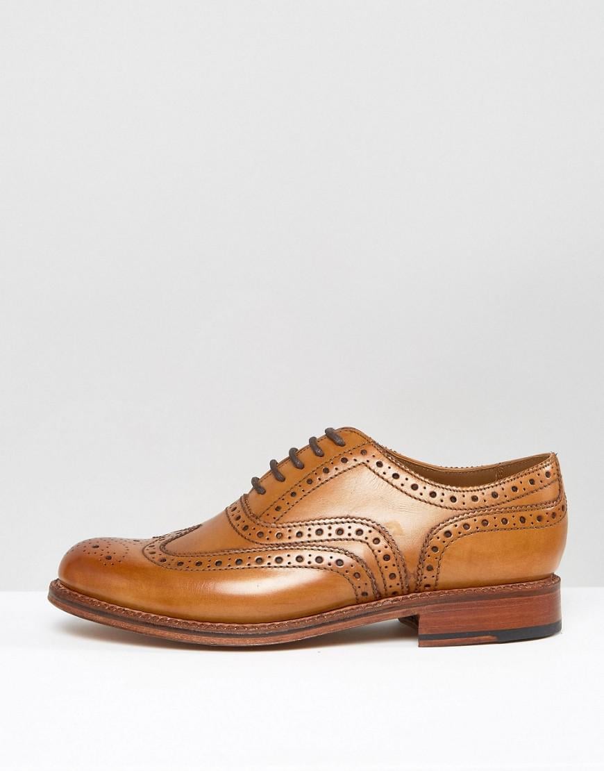 Grenson Leather Stanley Oxford Brogues in Brown for Men - Lyst