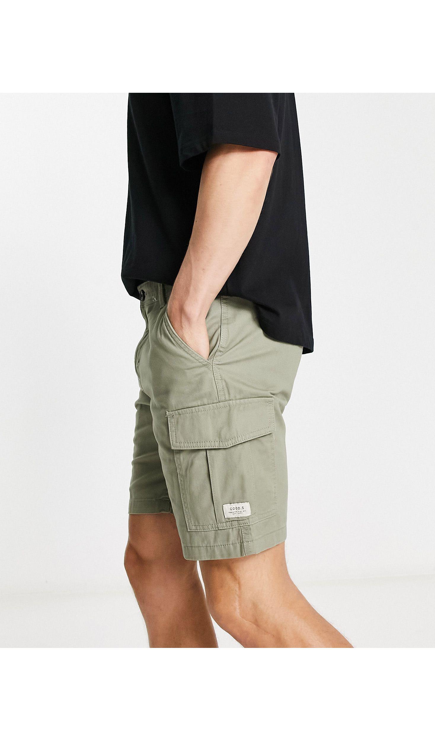 New Look Slim Fit Cargo Shorts in Green for Men | Lyst