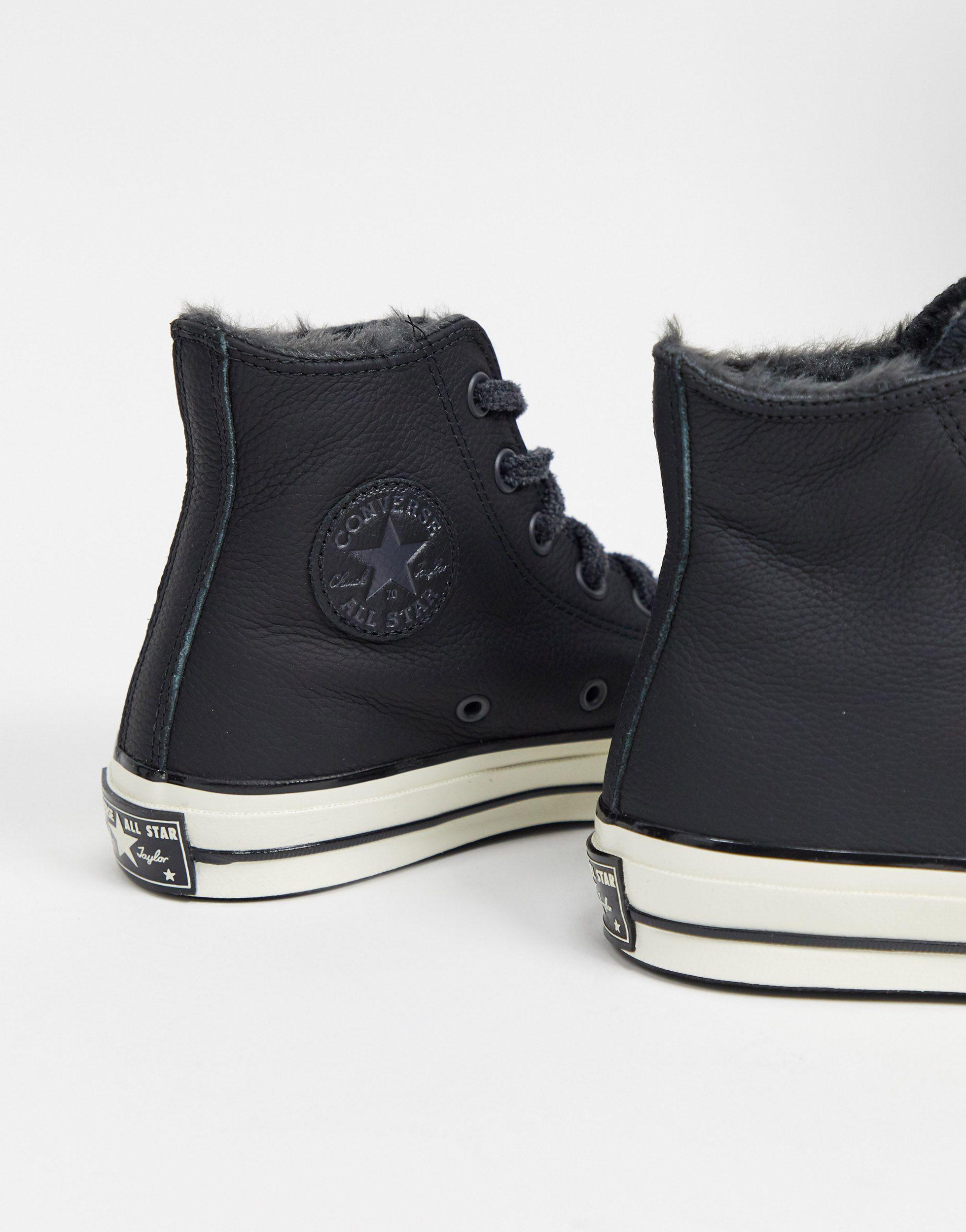 Converse Cosy Club - Sneakers Gevoerd Met Imitatiebont in het Zwart | Lyst  NL