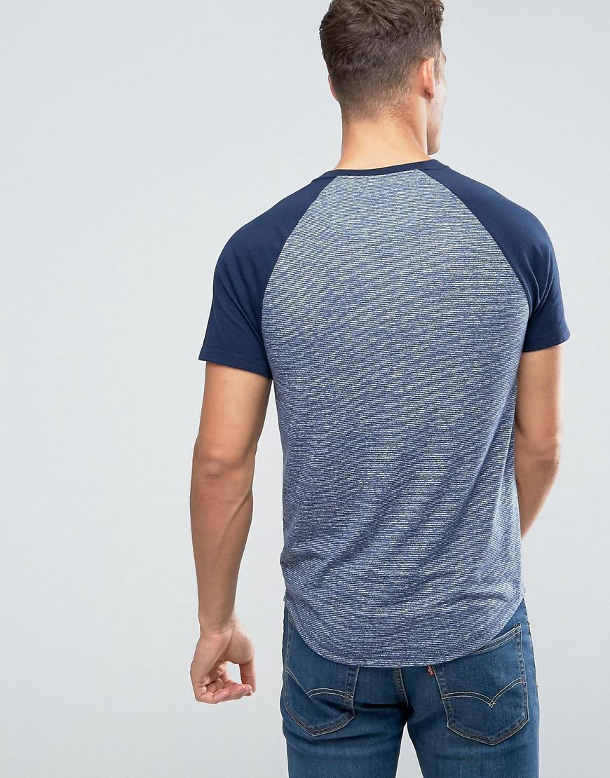 Hollister T-shirt Slim Fit Raglan In Blue for Men | Lyst