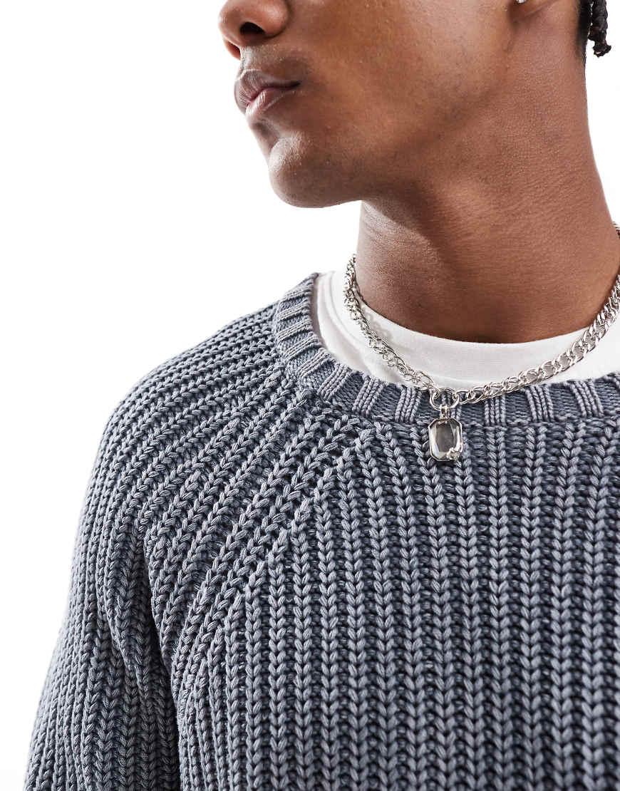 Brave Soul Ribbed Raglan Jumper in Blue for Men Lyst UK