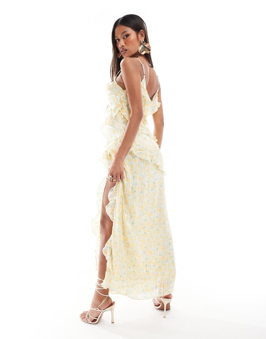 Midi Dress Floral Maxi Dress With Split New Look Floral Ruffle