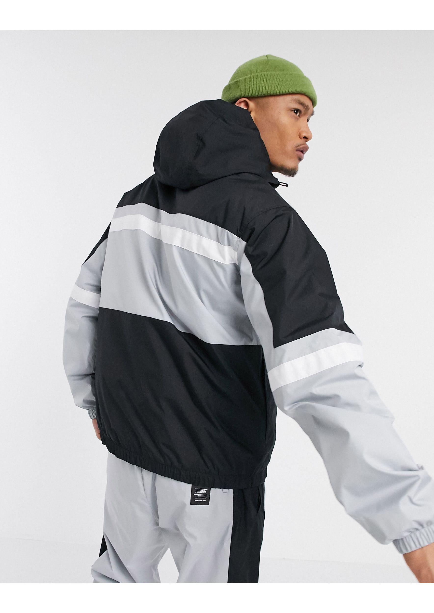 Nike Synthetic Air Half-zip Overhead Woven Jacket in Gray for Men | Lyst