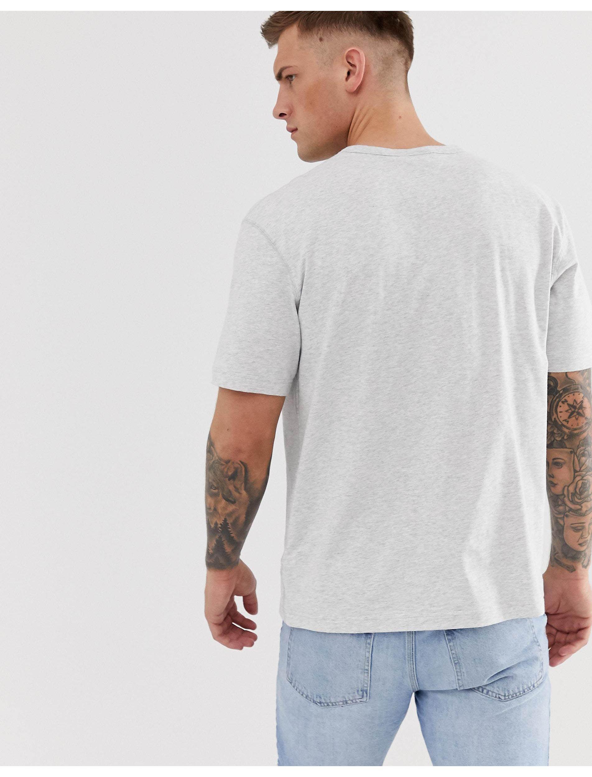 adidas Originals Ryv T shirt With Central Logo in Gray for Men Lyst