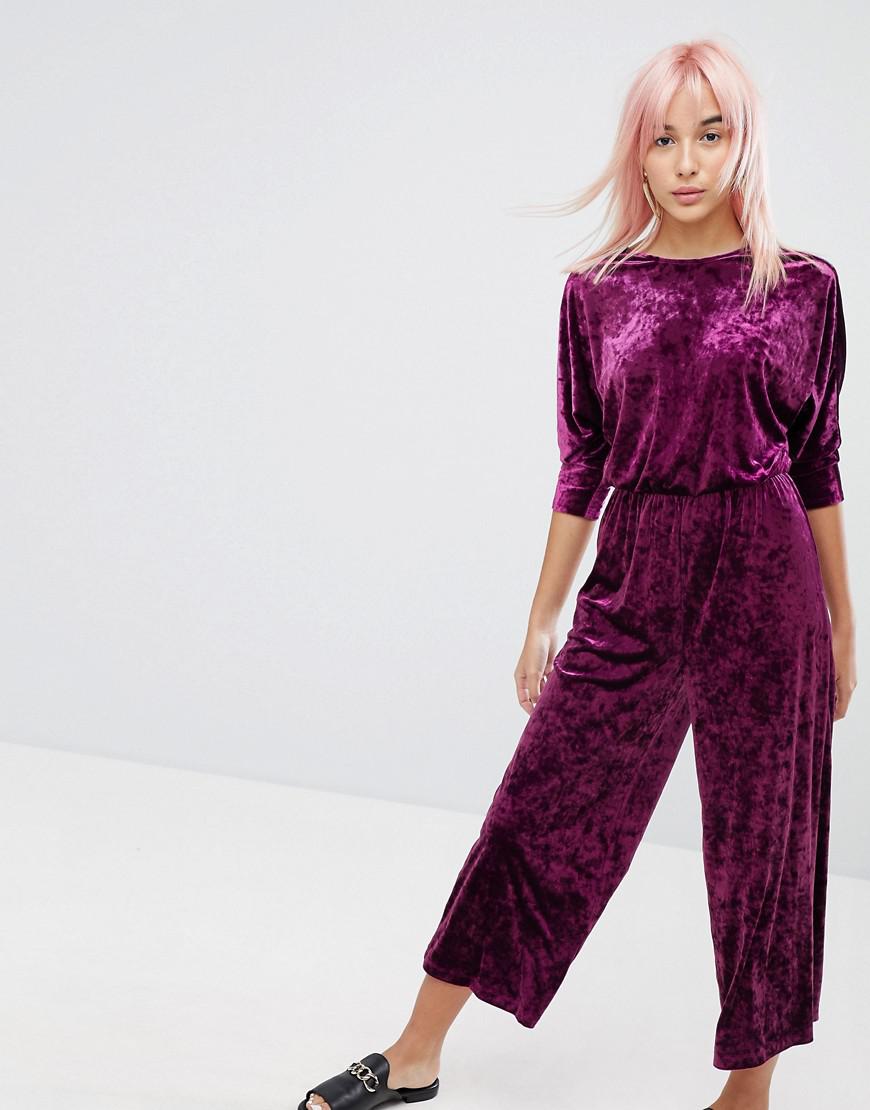 monki velvet jumpsuit