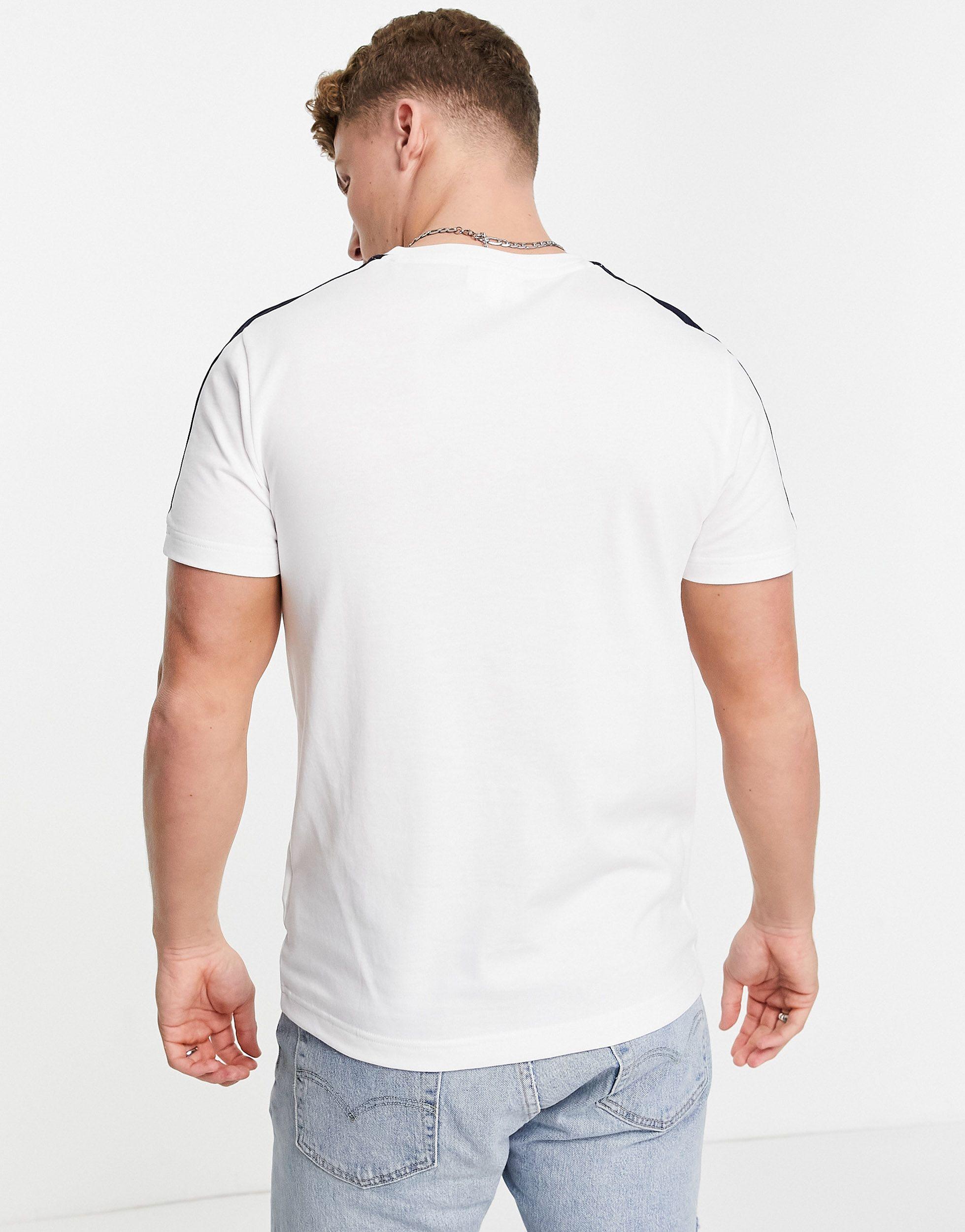 Lacoste – t-shirt mit zierband an der schulter in Weiß für Herren | Lyst DE | 