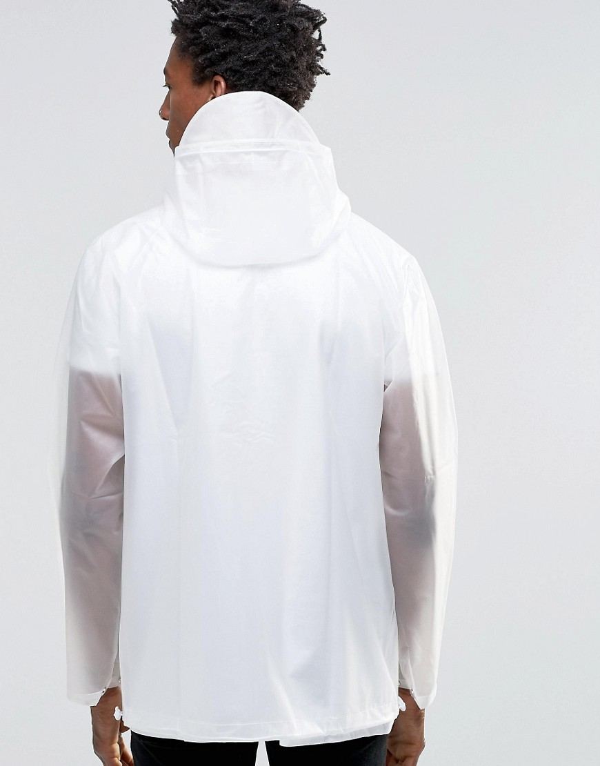 Rains Transparent Jacket With White Zip for Men | Lyst