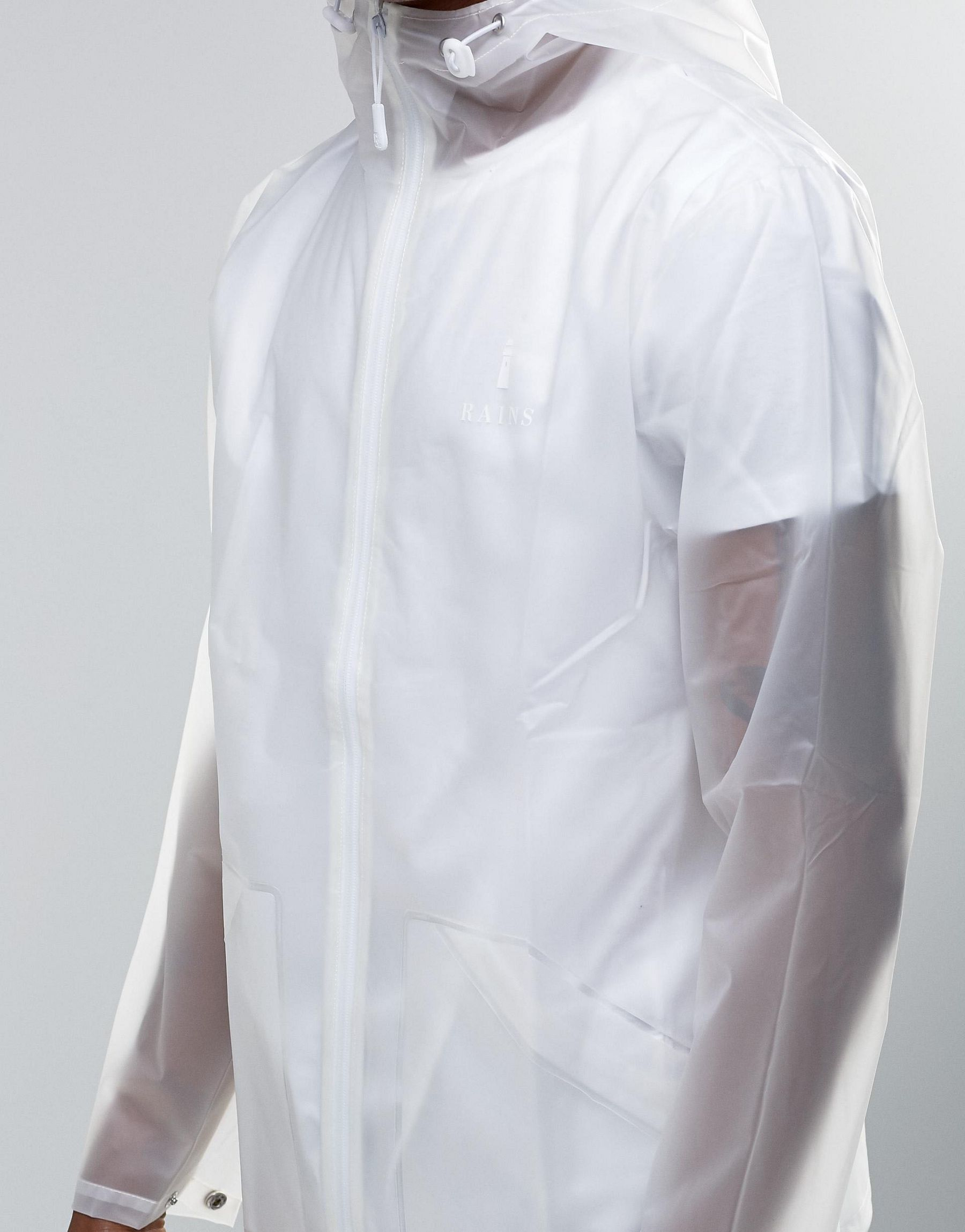 white transparent jacket