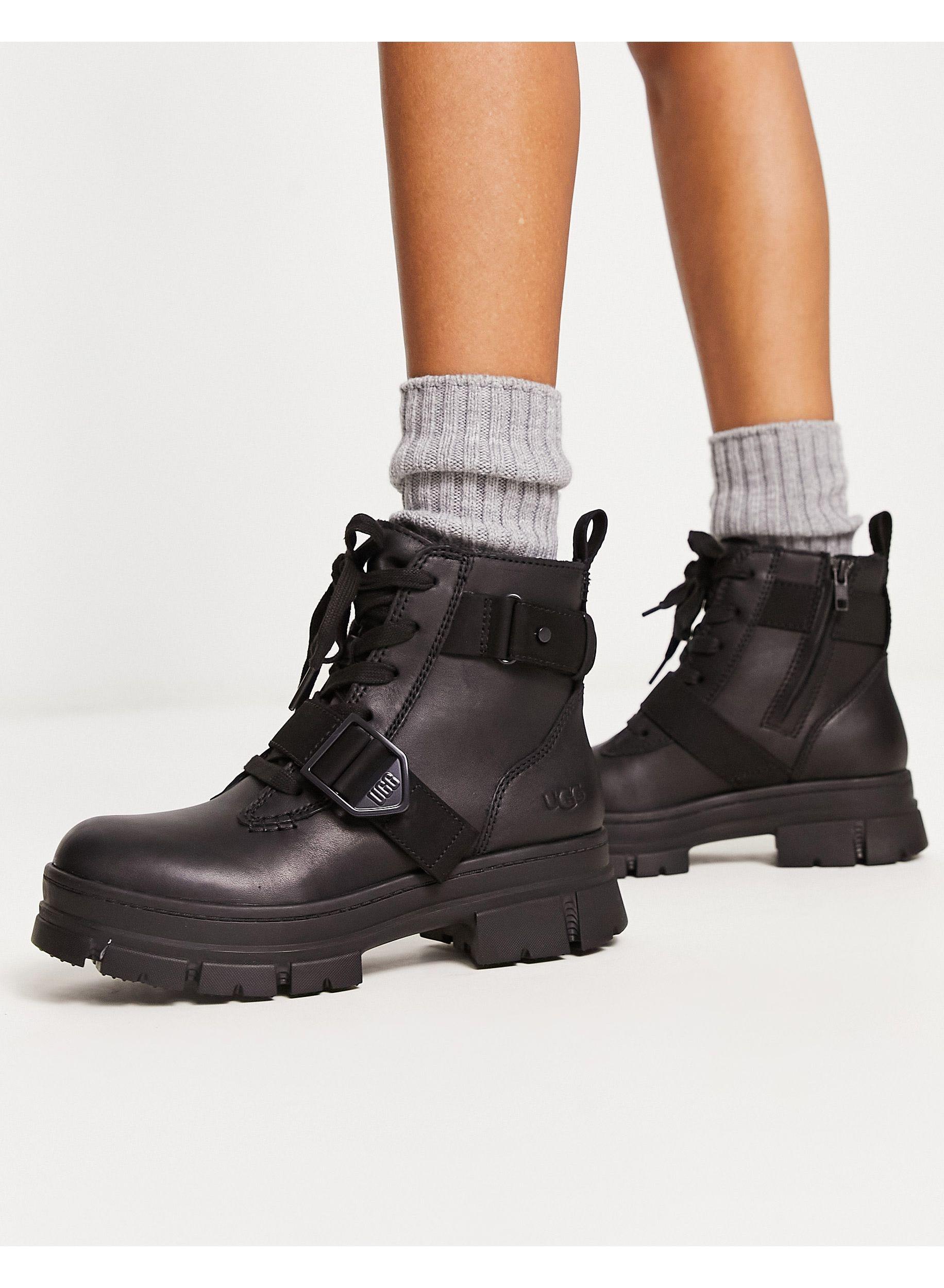 UGG Ashton Lace Up Boots in Black | Lyst