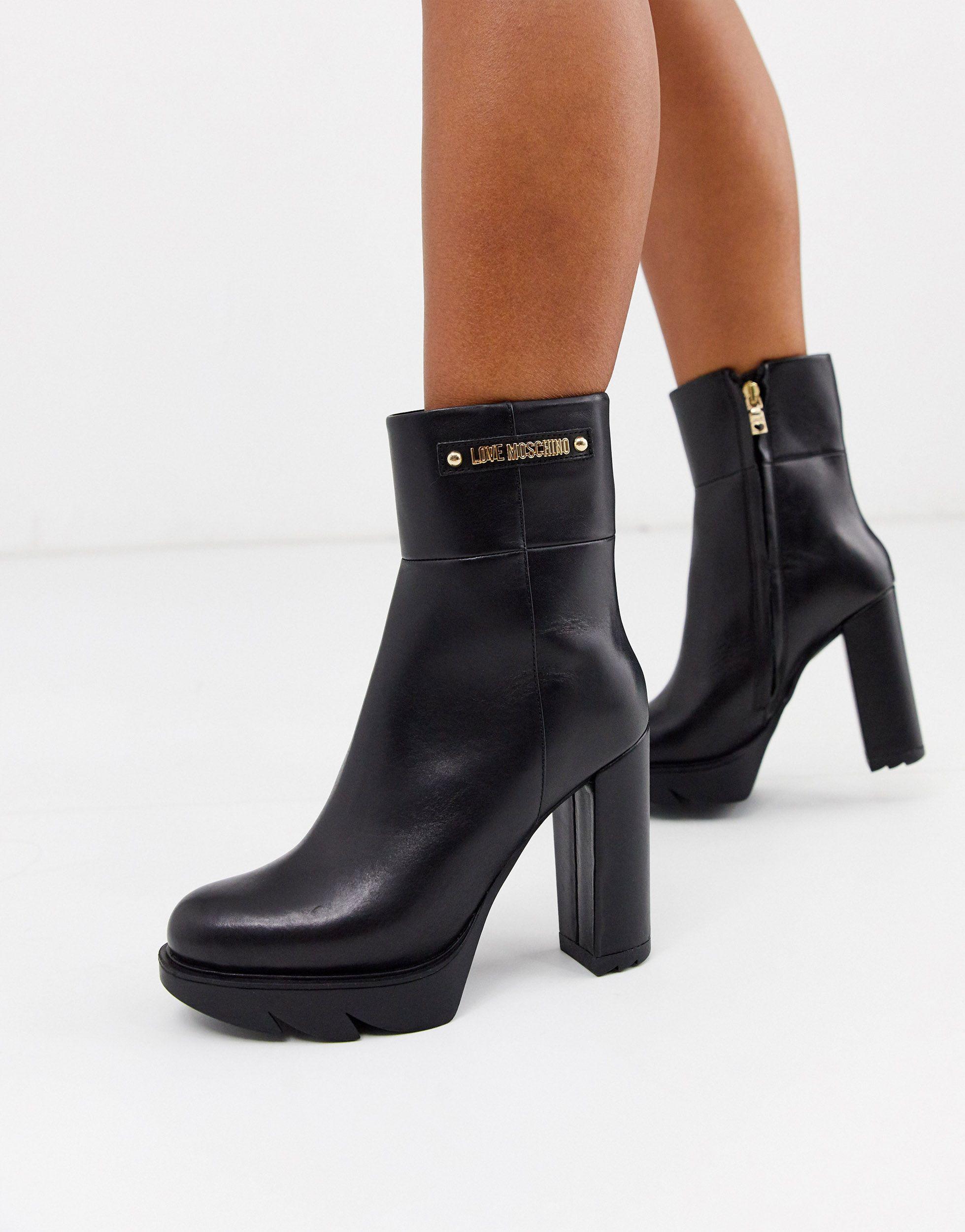 moschino platform boots