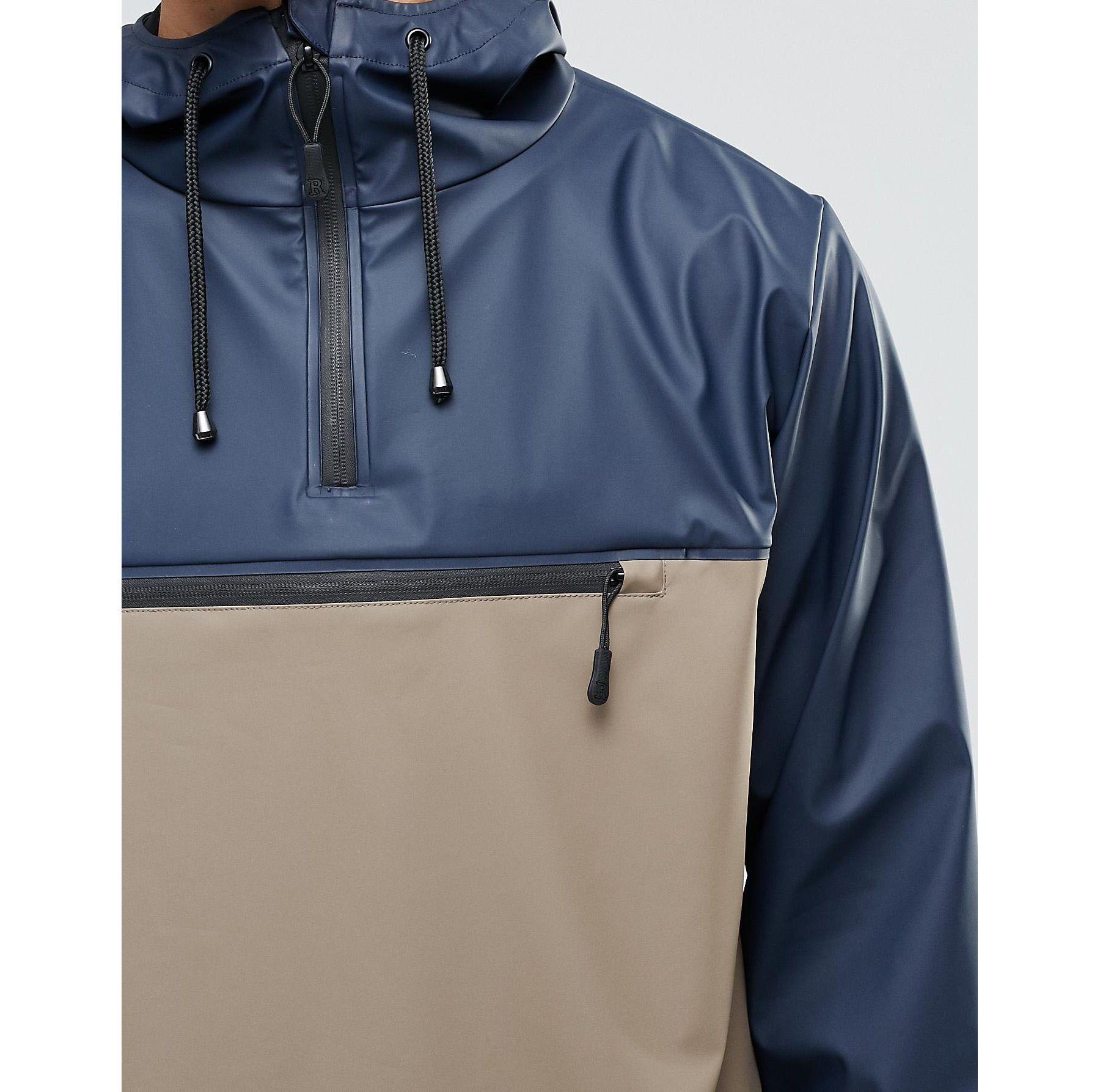 Lyst Rains Anorak Overhead Jacket Waterproof in Blue for Men