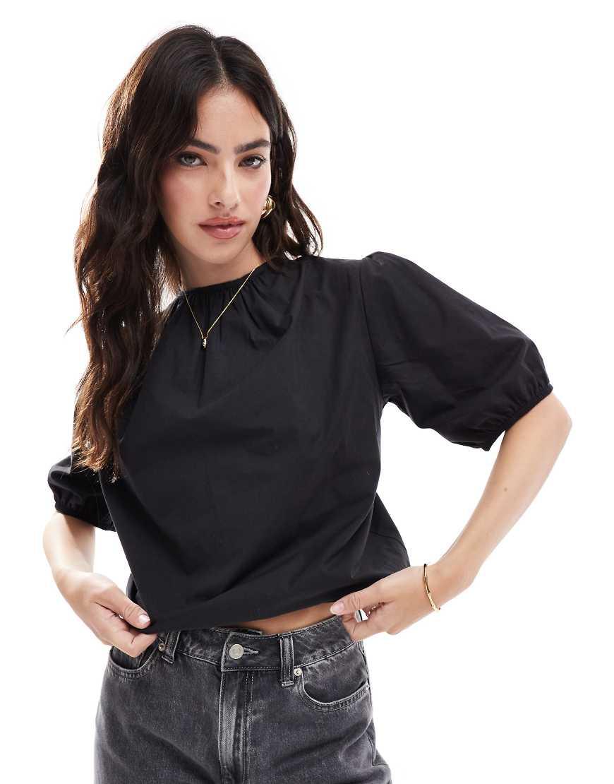 asos black blouse