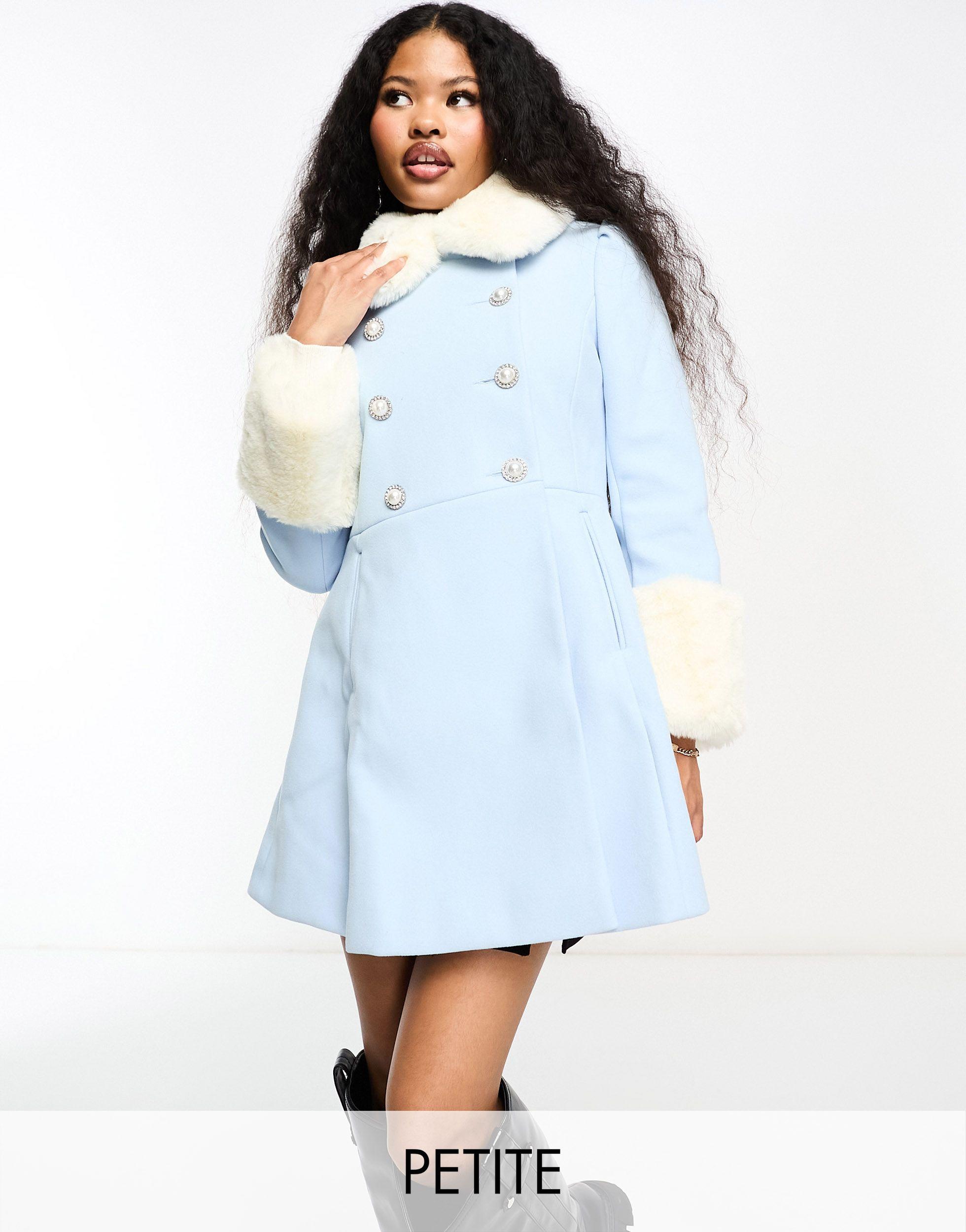 Miss selfridge pink fur coat new arrivals