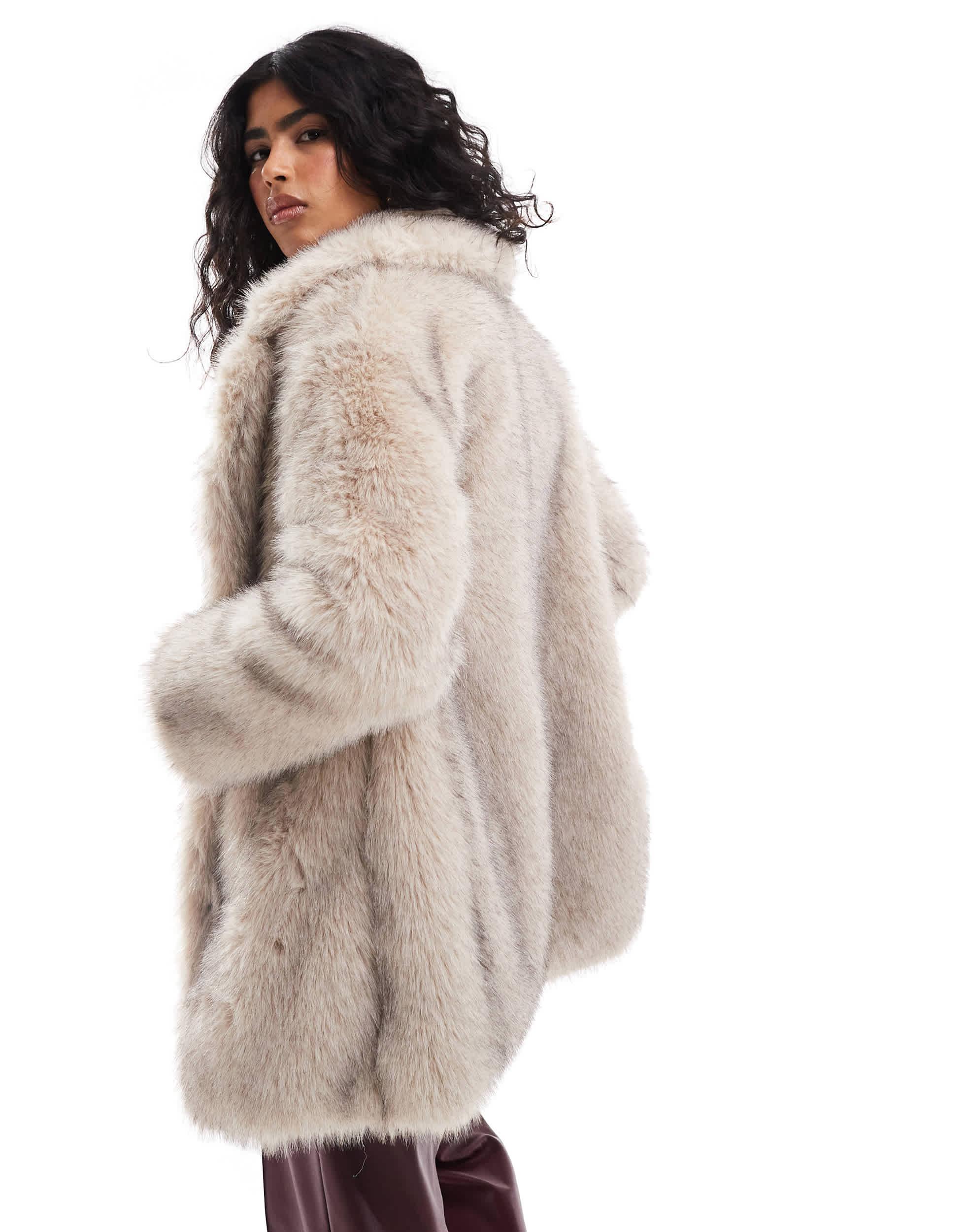 Faux Fur Coat Pull And Bear Teddy Mantel Oversize Teddy-Mantel