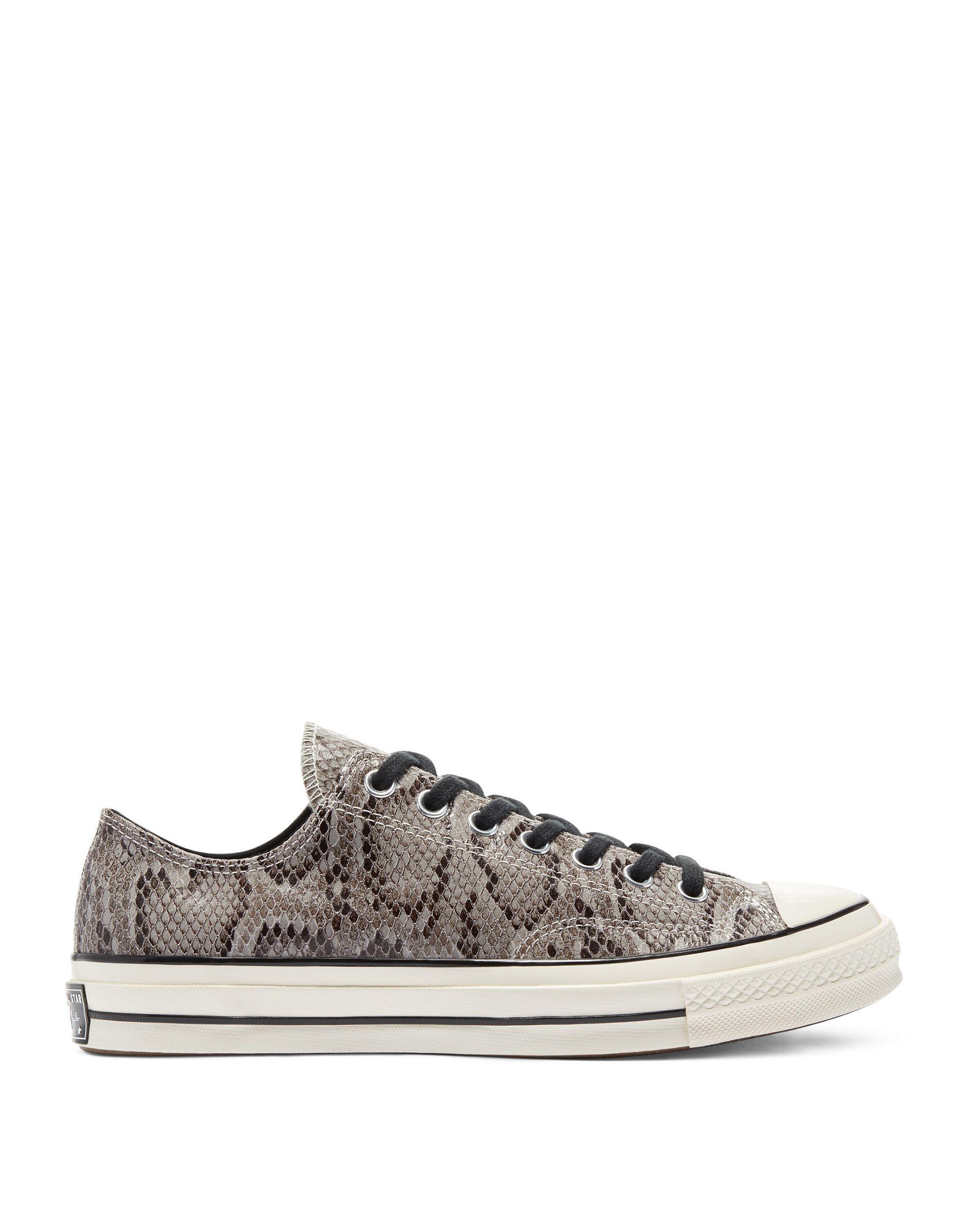 Converse Chuck 70 Low Archive Reptile Snake Print Leather Sneakers in Gray  | Lyst