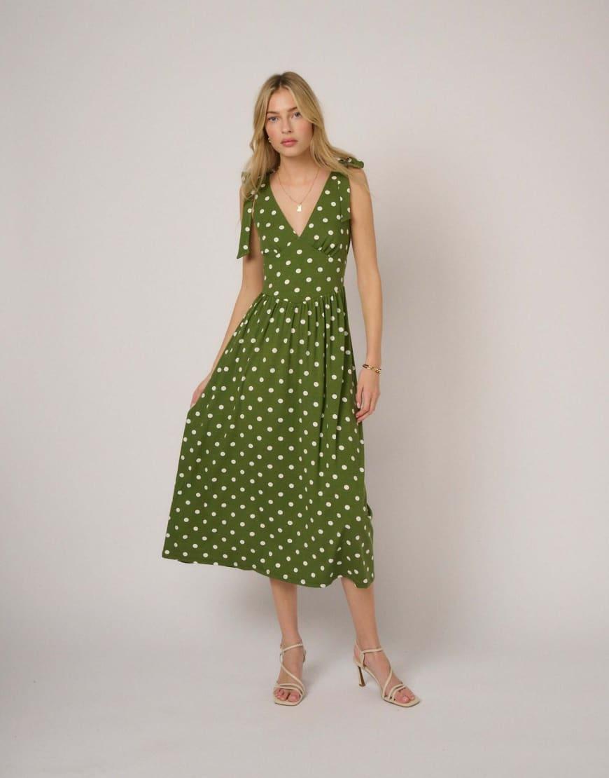 Green Polka Dot Dresses for Women - Up to 83% off | Lyst UK