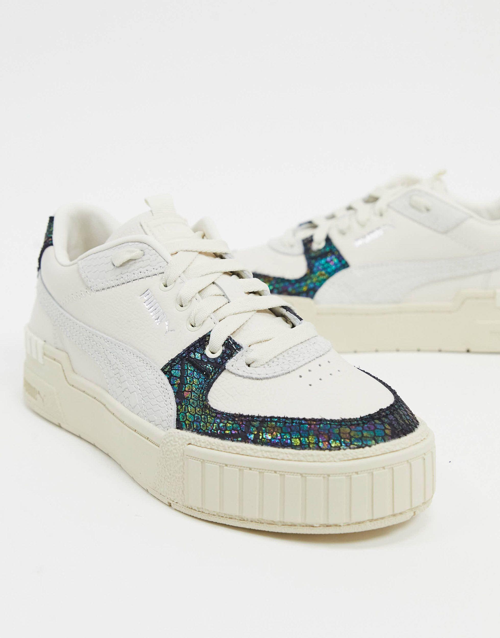 PUMA Suede Cali Sport Animal Sneaker in White - Lyst