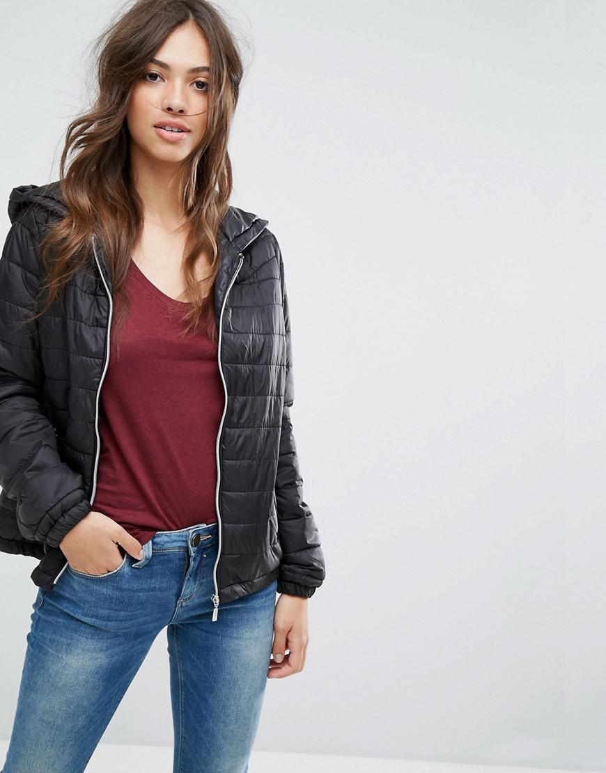 New Look Synthetic Lightweight Quilted Jacket in Black - Lyst