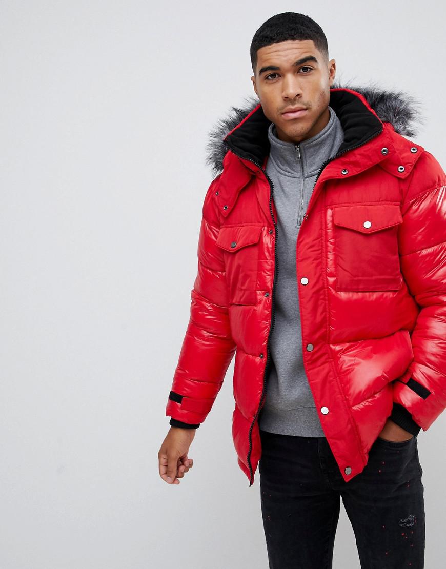 Red Padded Jacket With Fur Hood Discount, SAVE 35% - eagleflair.com