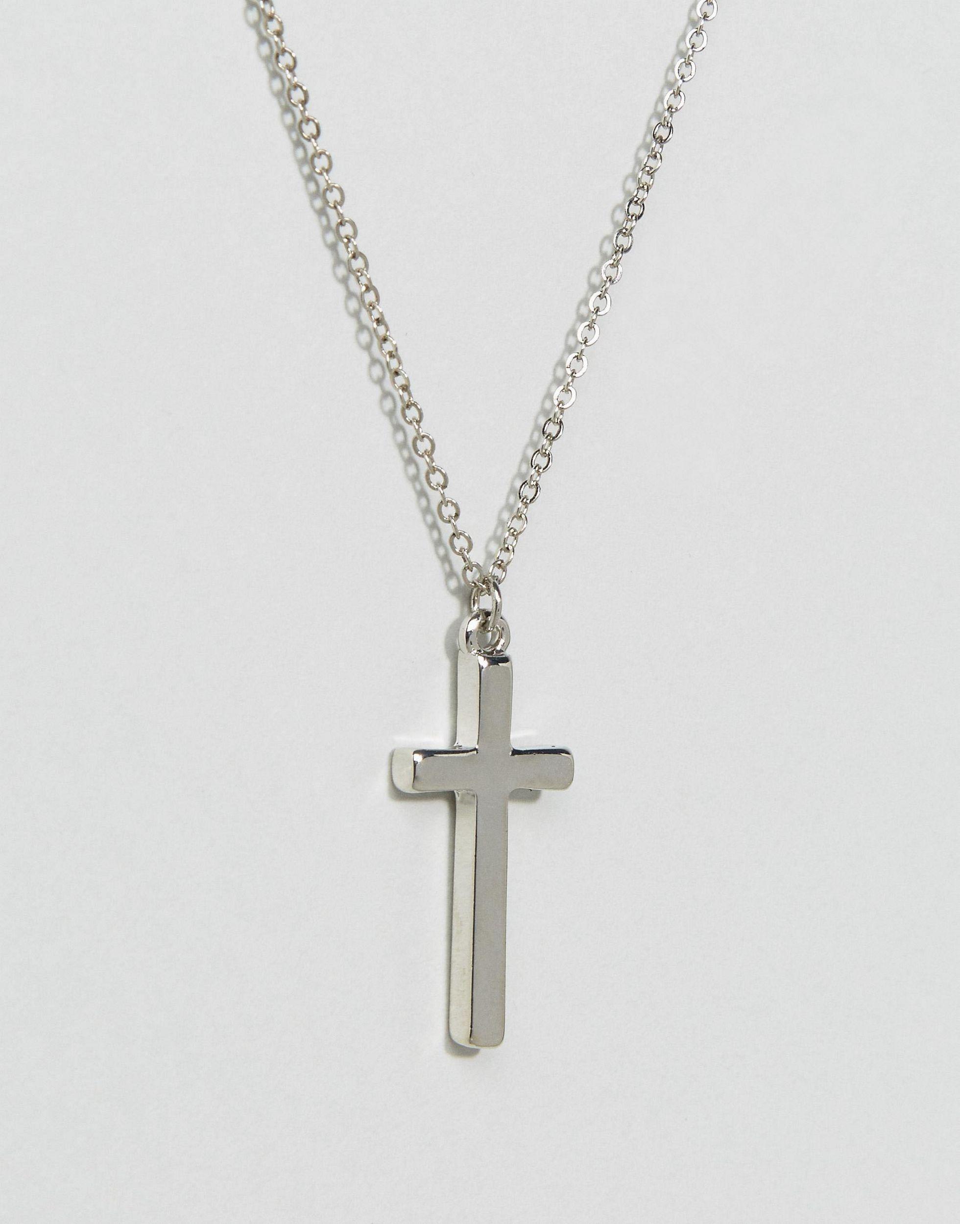 Icon Brand Cross Pendant Necklace In 