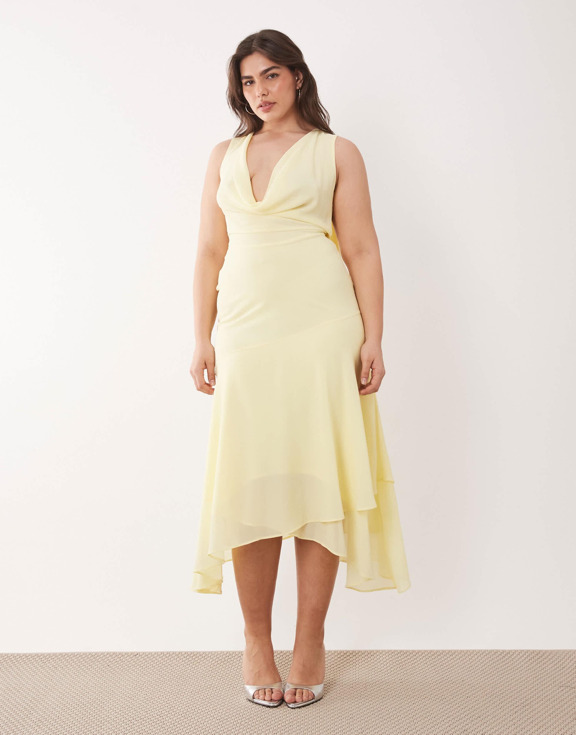 tfnc plus size bridesmaid dresses Chic A-Line Maxi Chiffon Plus Size Bridesmaid Dress COCOMELODY CB0775, Soft Blush