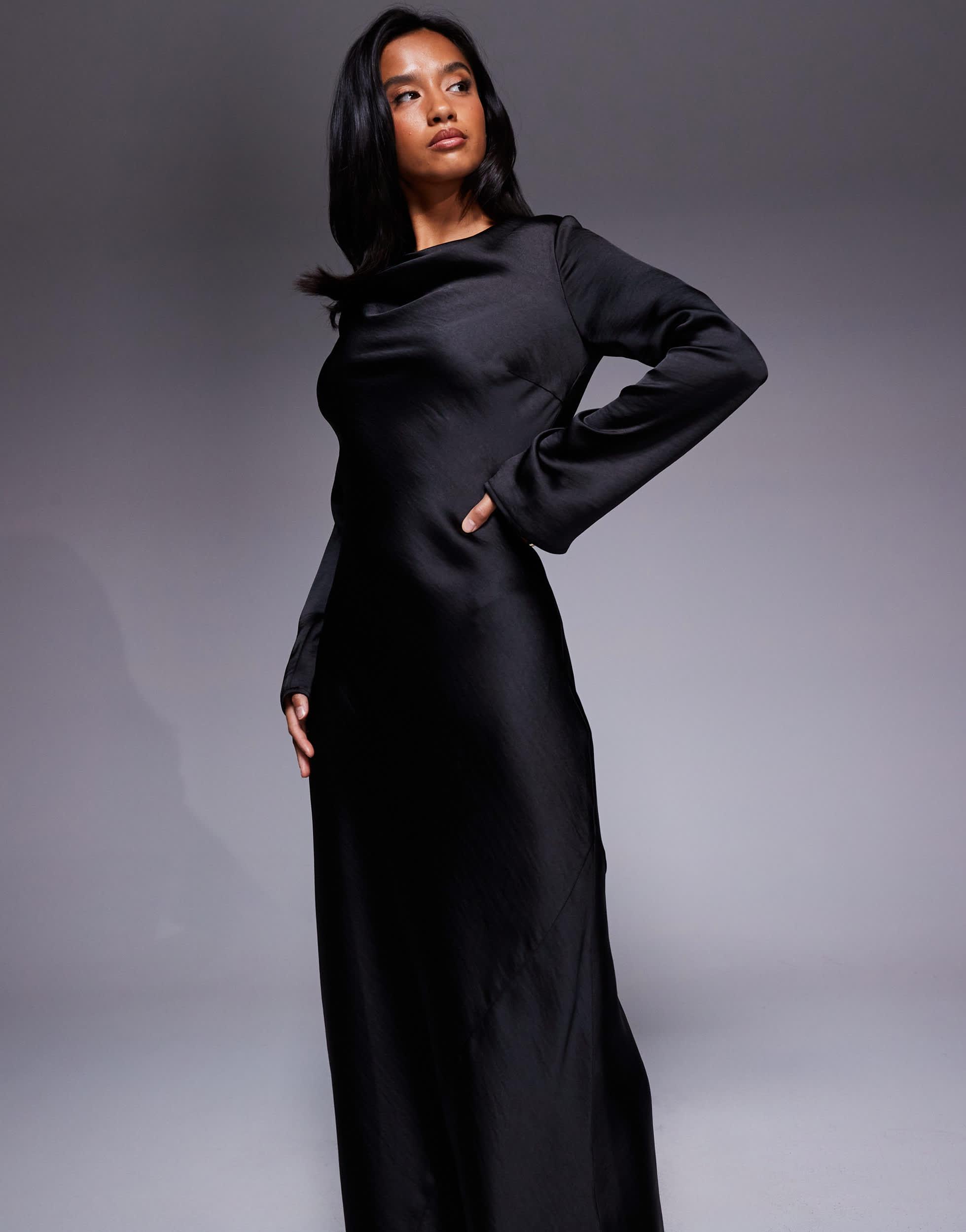 TFNC London High Neck Long Sleeve Midi Dress in Blue | Lyst TFNC London High Neck Long Sleeve Midi Dress in Blue | Lyst