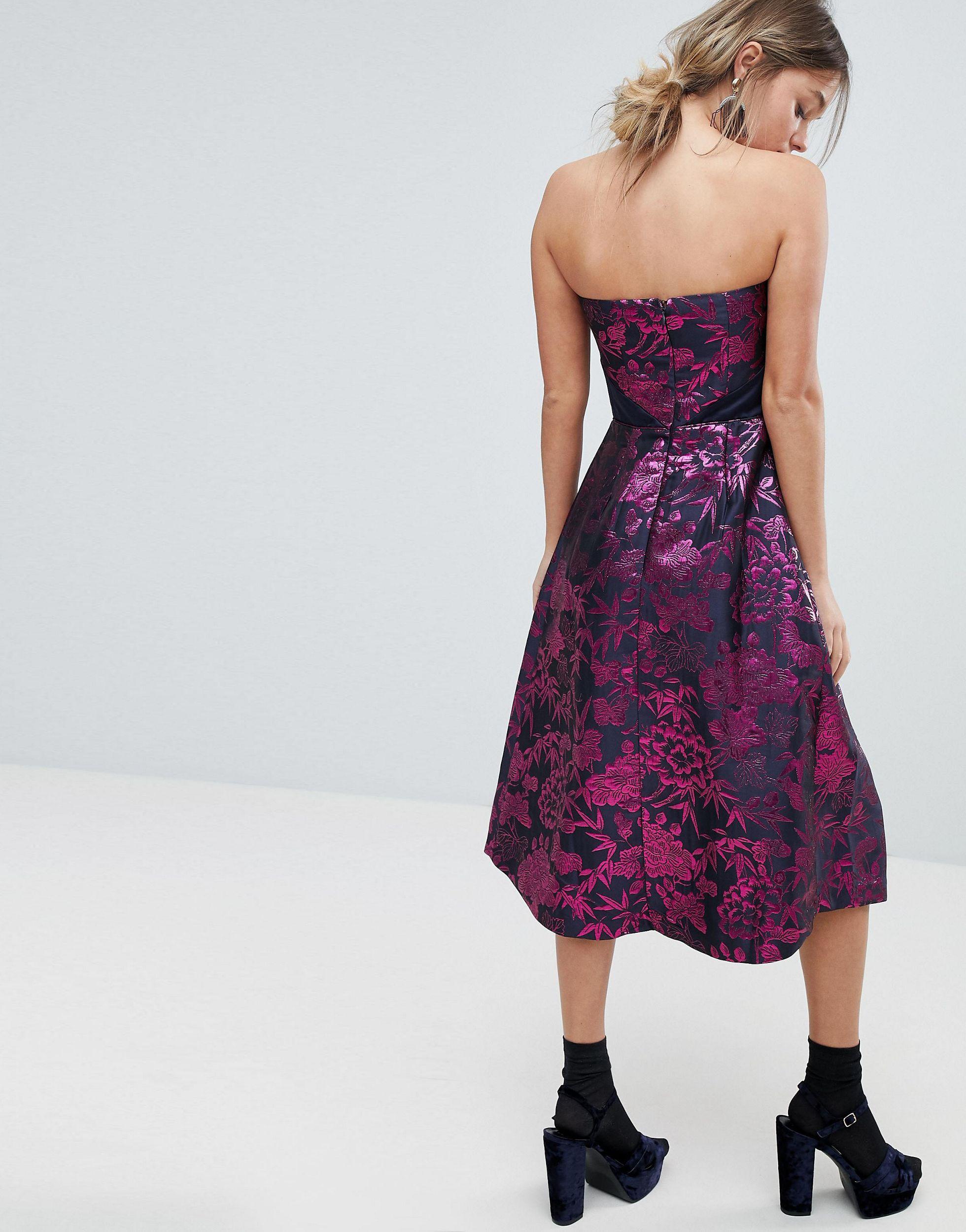 oasis bandeau lemon dress