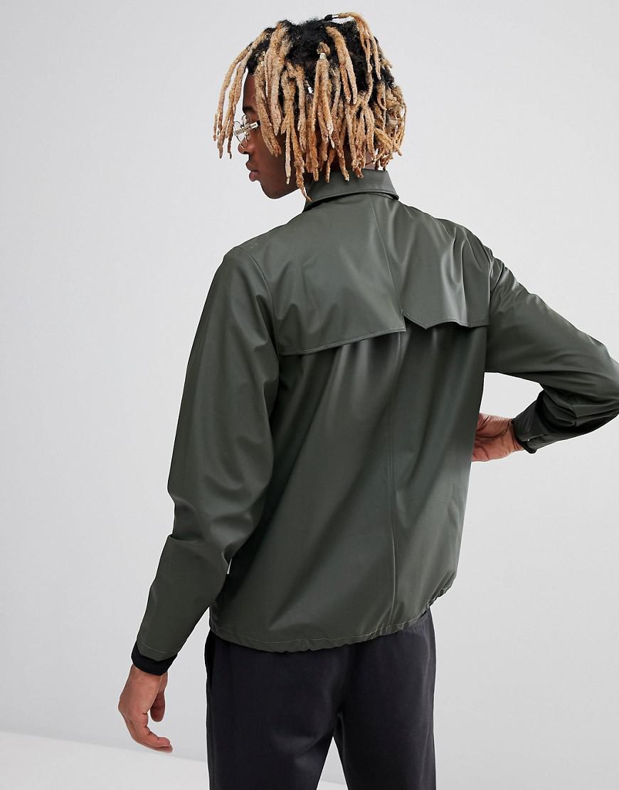 rains coach jacket green