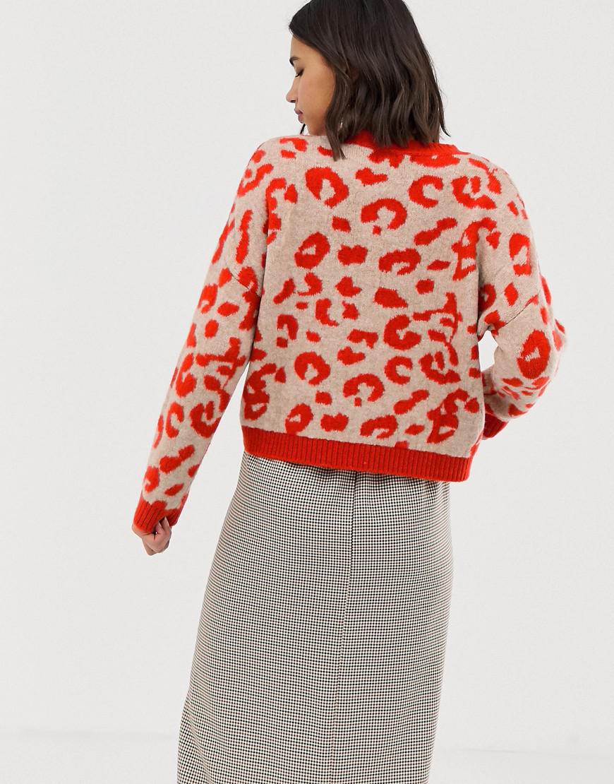 stradivarius leopard sweater