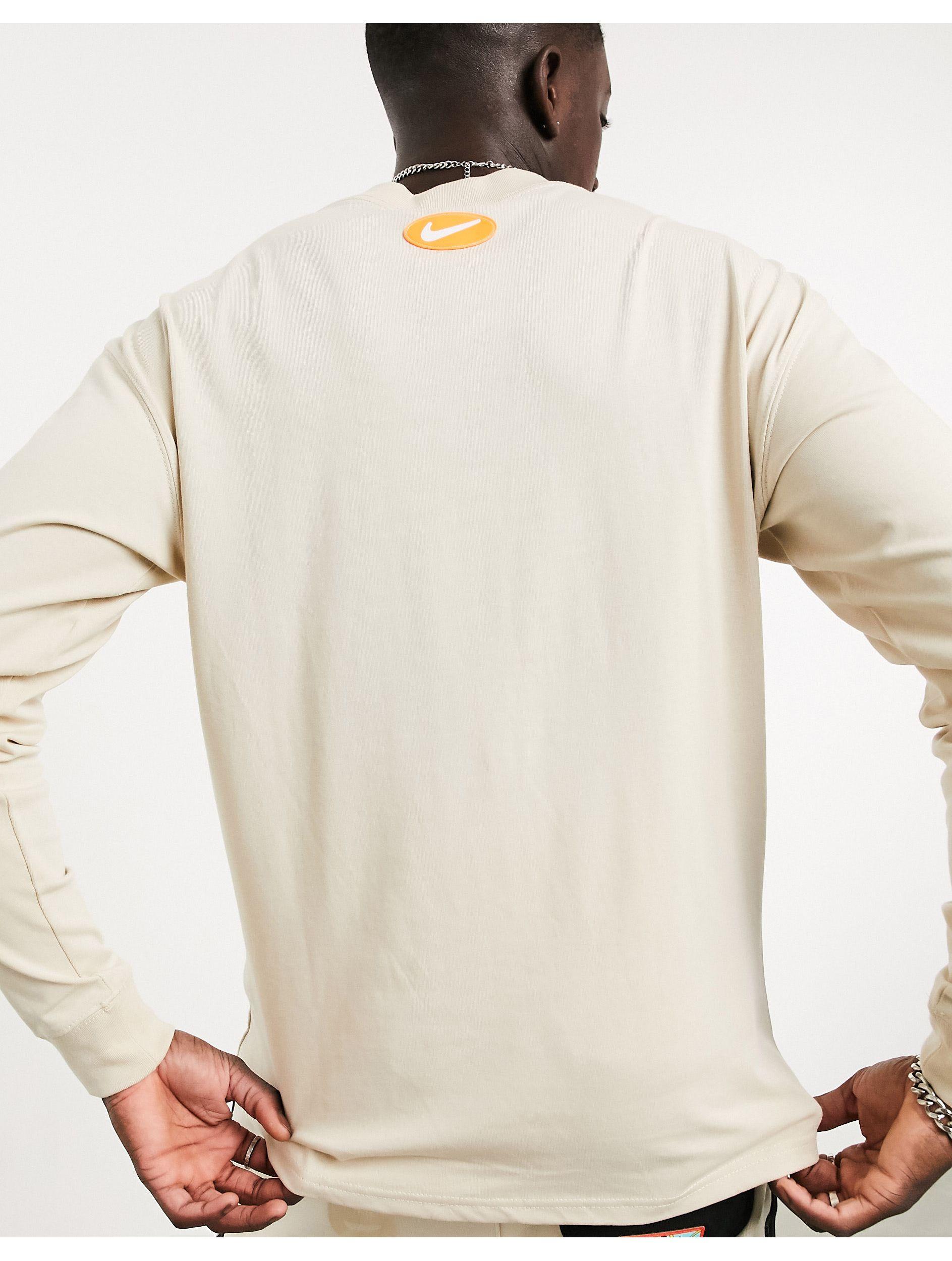 Nike Element Mock Neck Long Sleeve T-shirt With Print in White for Men - Lyst