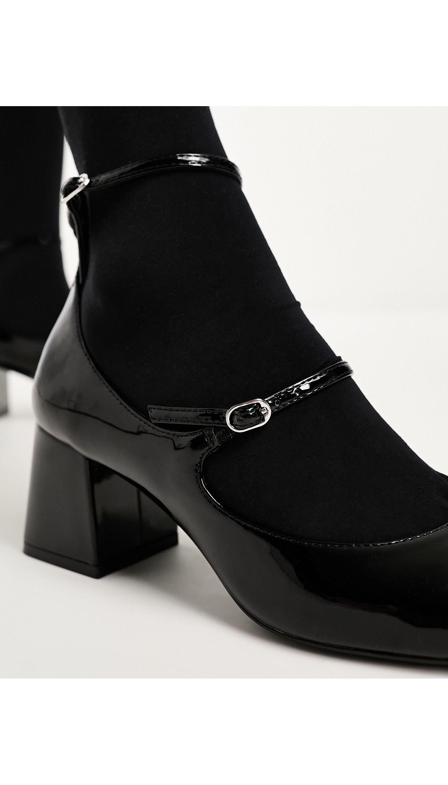 Zapatos Merceditas Zara Merceditas Con Tacón De Cuña Bajo Cuero