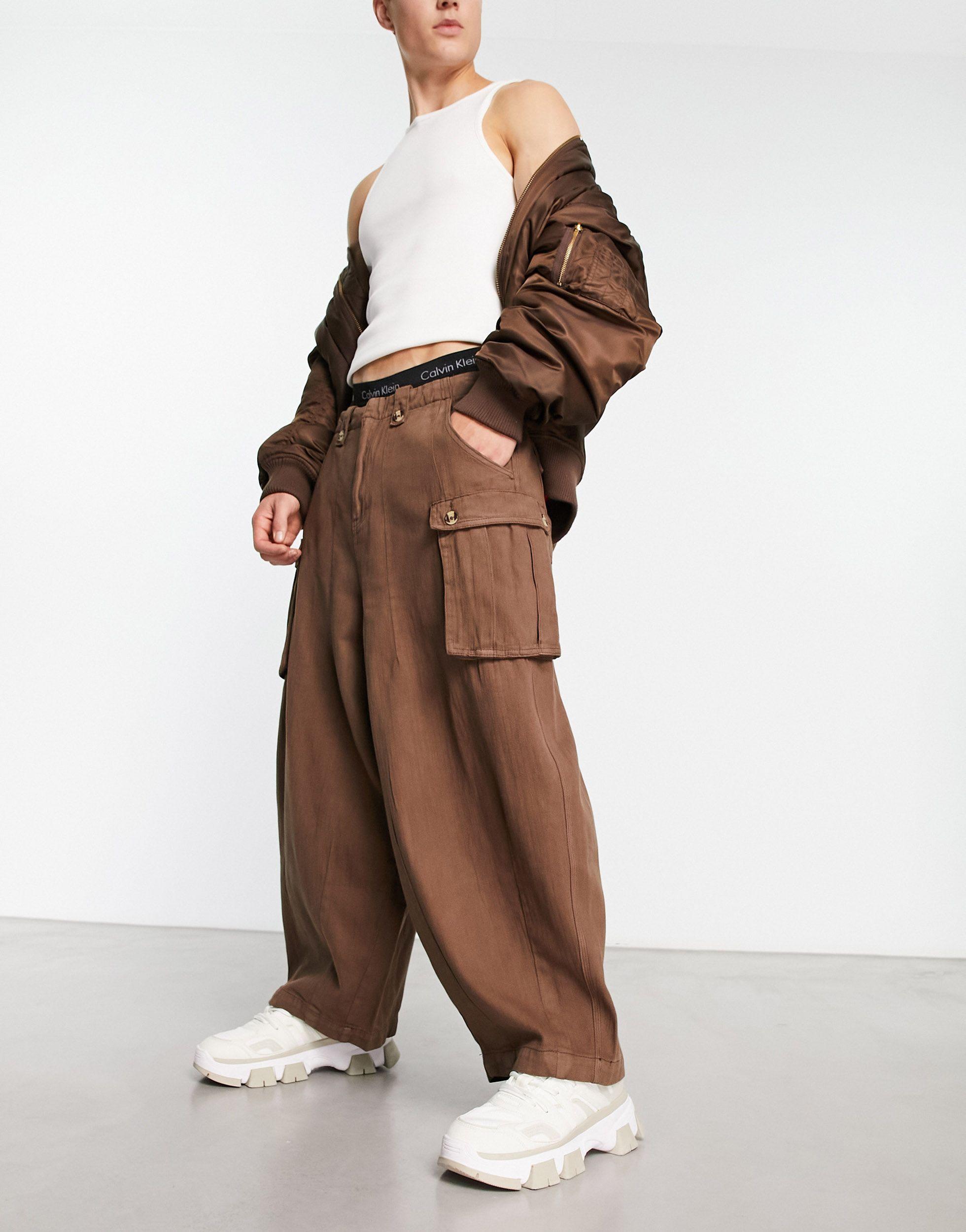Jaded London Extreme Balloon Cargo Pants in Brown for Men Lyst UK
