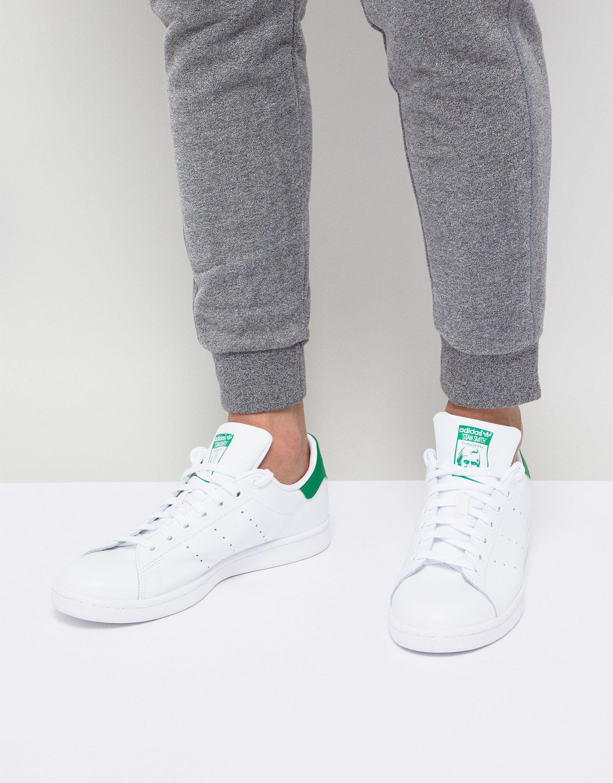 stan smith white leather trainers