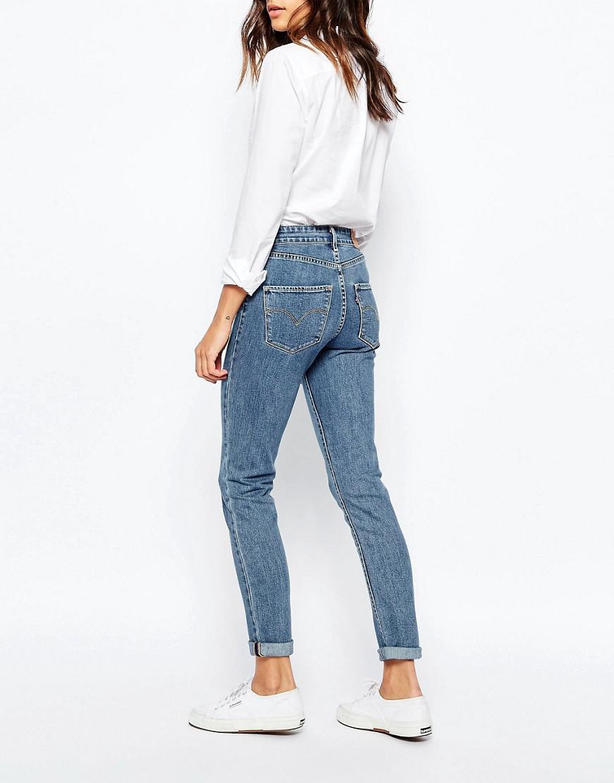 Levi's Denim 721 High Rise Skinny Jeans in Grey (Grey) - Lyst