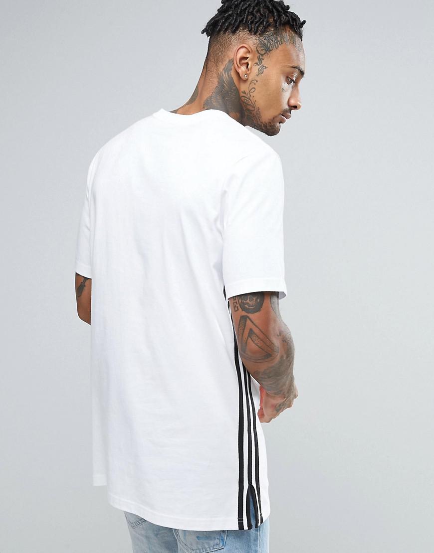 adidas Originals Cotton Longline T-shirt In White Bk7592 for Men - Lyst