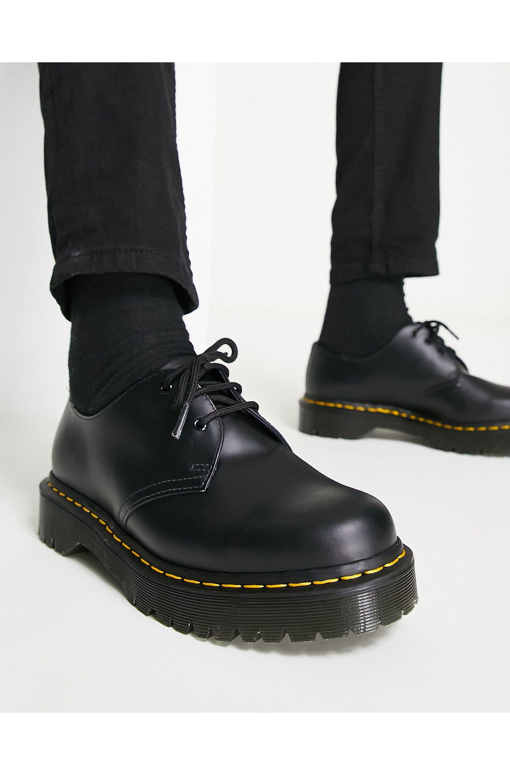 Dr. Martens 1461 Bex Platform 3-eye Shoes in Black for Men | Lyst